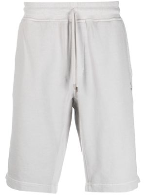C.P. Company embroidered-logo drawstring-waist shorts - Grey