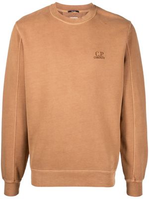C.P. Company embroidered logo sweatshirt - Brown