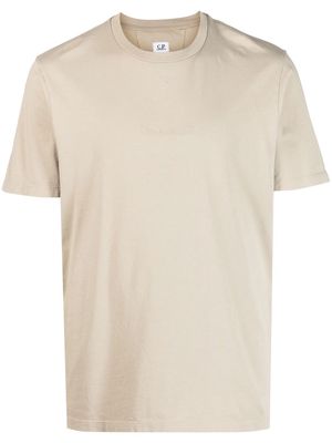 C.P. Company embroidered-logo T-shirt - Neutrals
