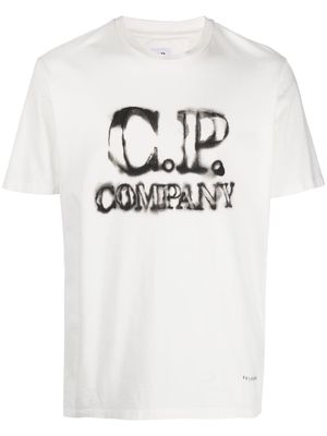C.P. Company faded logo-print T-shirt - White