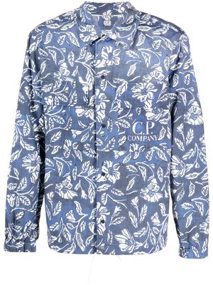 C.P. Company floral-embroidered shirt - Blue