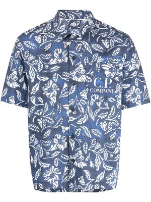 C.P. Company floral-print short-sleeve shirt - Blue
