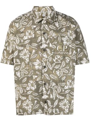 C.P. Company floral-print short-sleeve shirt - Green