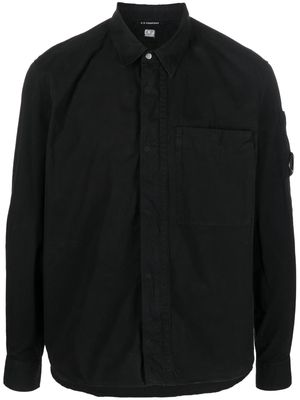 C.P. Company gabardine long-sleeve shirt - Black