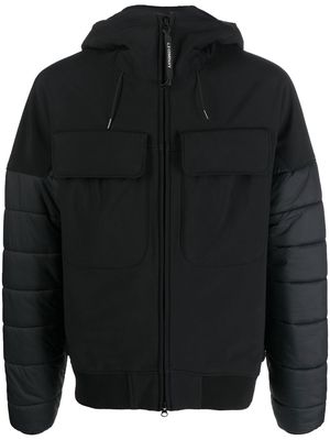 C.P. Company goggle-detail hooded jacket - Black