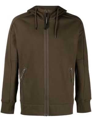 C.P. Company Goggle-detail zip-up hoodie - Green