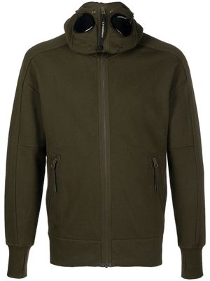 C.P. Company Goggle fleece cotton hoodie - Green