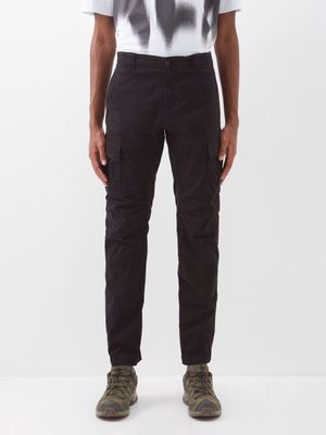 C.P. Company - Goggle-lens Cotton-blend Poplin Cargo Trousers - Mens - Black