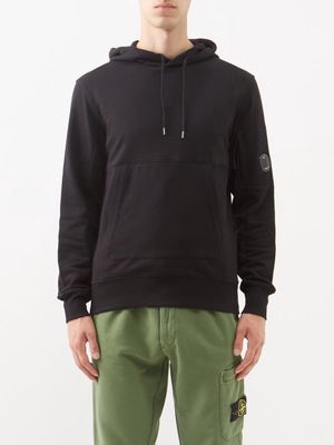 C.P. Company - Goggle-lens Cotton-jersey Hooded Sweatshirt - Mens - Black
