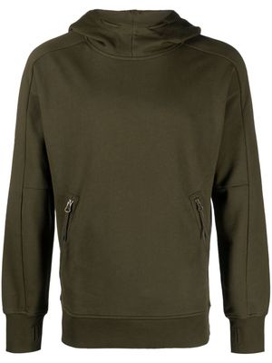 C.P. Company Goggles-detail cotton hoodie - Green