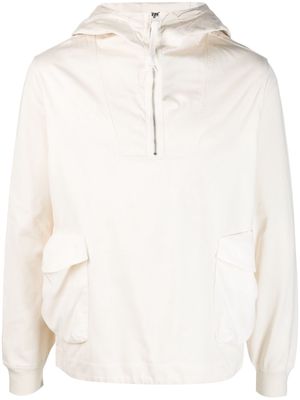 C.P. Company Goggles-detail cotton hoodie - Neutrals