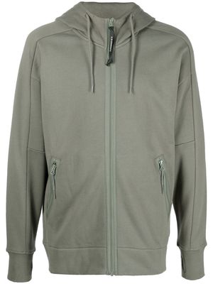 C.P. Company Goggles-detail zip-up hoodie - Green