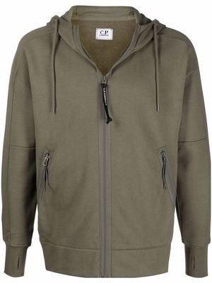 C.P. Company goggles-detail zipped hoodie - Green