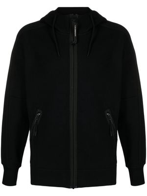 C.P. Company Goggles-detail zipped-up hoodie - Black