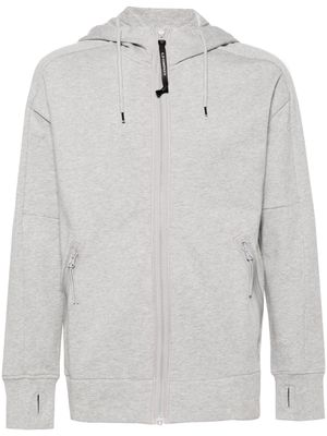 C.P. Company Goggles-detailed zip-up hoodie - Grey