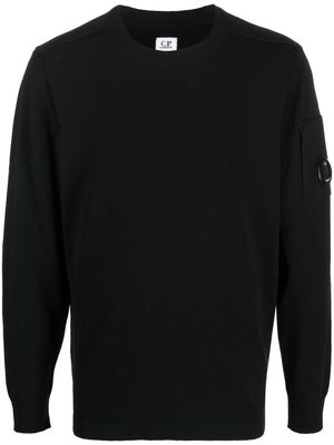 C.P. Company Goggles-embellished crew-neck jumper - Black