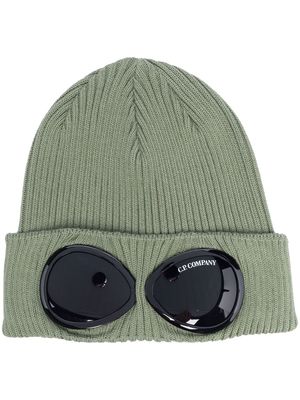 C.P. Company Goggles ribbed-knit beanie hat - Green