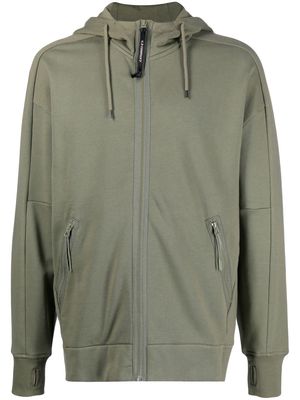 C.P. Company Goggles zip-up cotton hoodie - Green