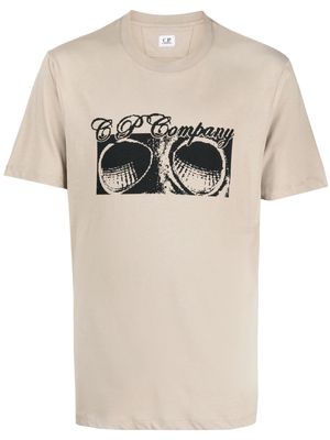 C.P. Company graphic-print cotton T-Shirt - Brown