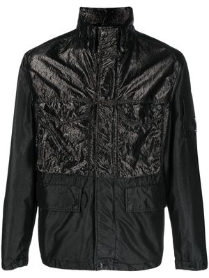 C.P. Company high-neck panelled lightweight jacket - Black