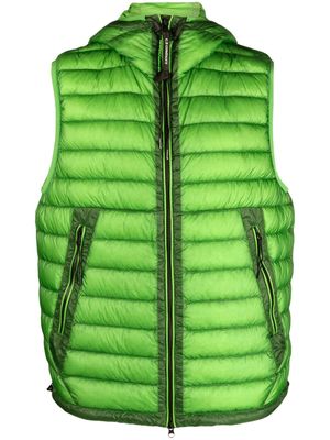 C.P. Company hooded feather down gilet - Green