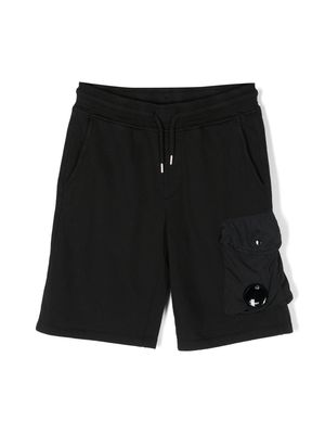 C.P. Company Kids drawstring cargo shorts - Black