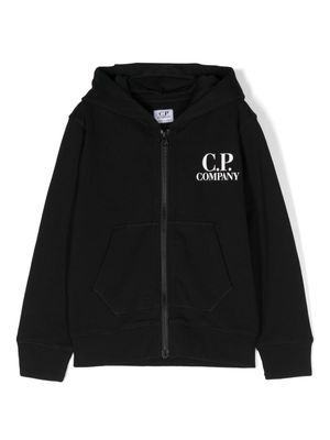 C.P. Company Kids Goggles-detail cotton hoodie - Black