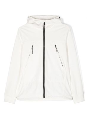 C.P. Company Kids Goggles-detailed zipped jacket - White