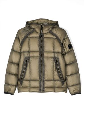 C.P. Company Kids hooded feather-down jacket - Green