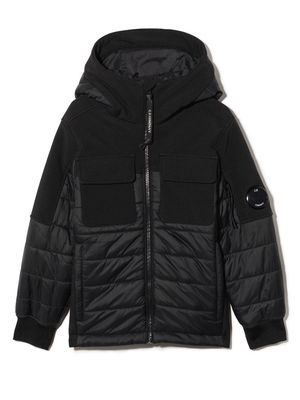 C.P. Company Kids hooded padded jacket - Black