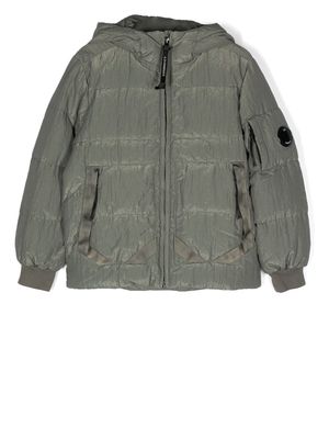 C.P. Company Kids hooded quilted jacket - Green