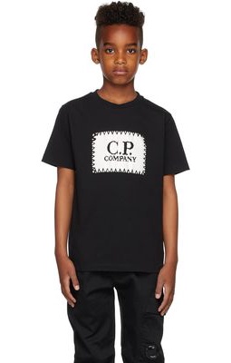 C.P. Company Kids Kids Black Contrast Label T-Shirt