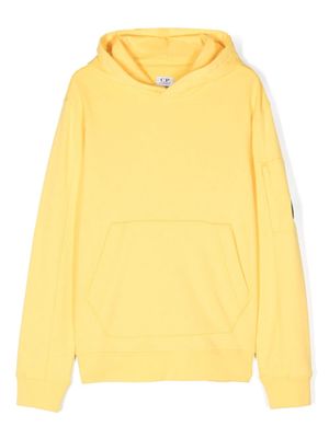 C.P. Company Kids Lens-detail cotton hoodie - Yellow