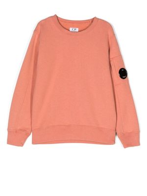 C.P. Company Kids Lens-detail cotton sweatshirt - Pink