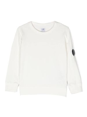 C.P. Company Kids Lens-detail cotton sweatshirt - White