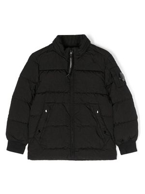C.P. Company Kids Lens-detail padded jacket - Black