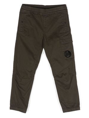 C.P. Company Kids Lens-detail straight-leg trousers - Green