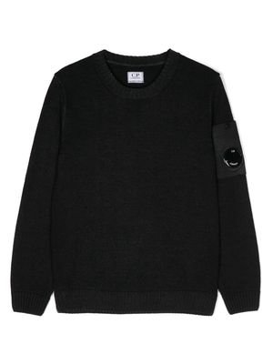 C.P. Company Kids Lens-detail wool jumper - Black