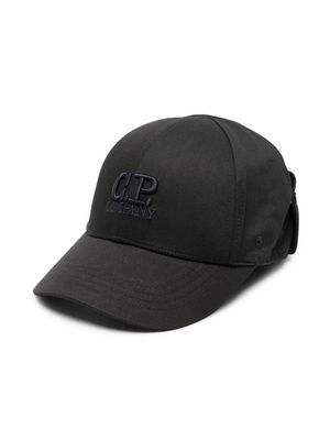 C.P. Company Kids Lens-detailed cotton baseball cap - Black