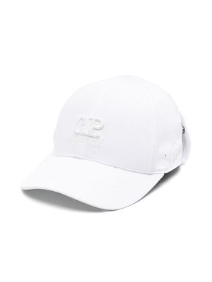 C.P. Company Kids Lens-detailed cotton baseball cap - White