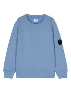 C.P. Company Kids Lens long-sleeve cotton sweatshirt - Blue