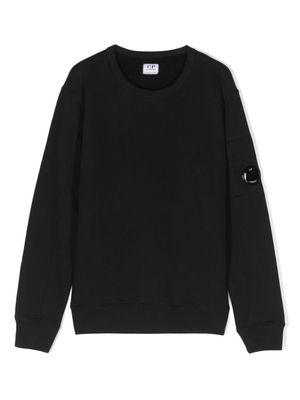 C.P. Company Kids Lens-patch cotton sweatshirt - Black