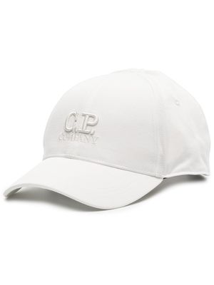 C.P. Company Kids logo-embroidered cotton cap - White