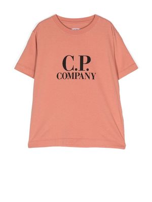 C.P. Company Kids logo-print cotton T-shirt - Pink