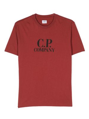 C.P. Company Kids logo-print cotton T-shirt - Red