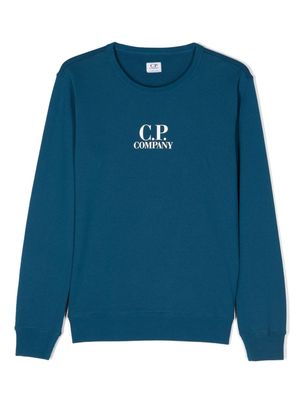 C.P. Company Kids logo-print sweatshirt - Blue