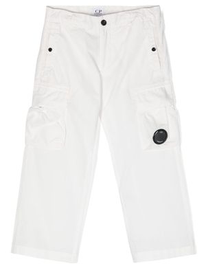 C.P. Company Kids straight-leg cargo trousers - White