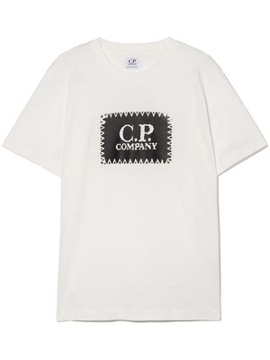 C.P. Company Kids TEEN label-logo cotton T-shirt - White