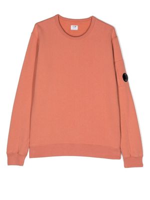 C.P. Company Kids TEEN Lens-detail cotton sweatshirt - Pink