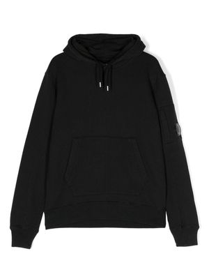 C.P. Company Kids U16 cotton-fleece hoodie - Black